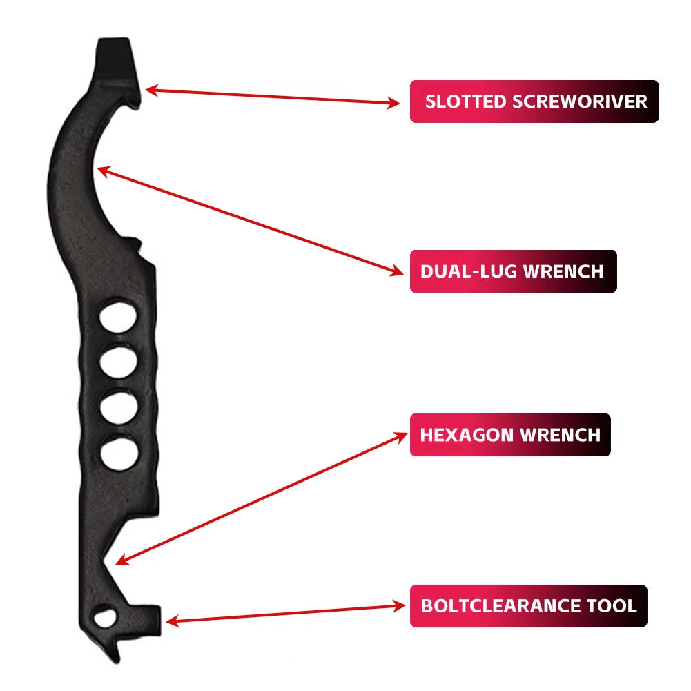 M4 Tactical Multipurpose Maintenance Tool Keychain Wrench