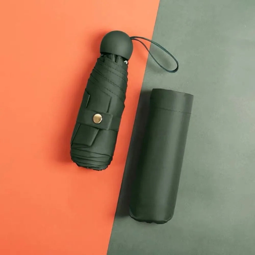 Mini Capsule Folding Umbrella UPF50+ UV & Rain Protection