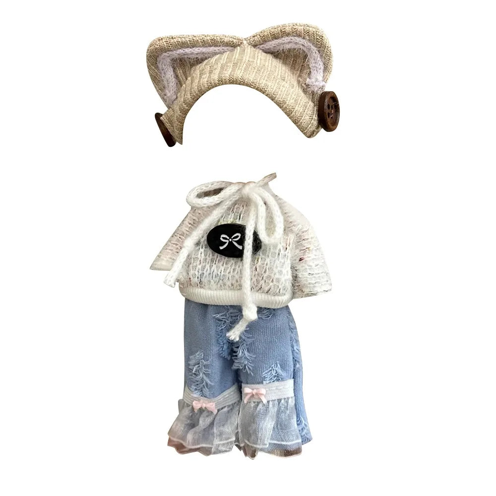 OB11 Doll Hooded Cloak Set – Rabbit & Bear Ears | 1/6 Scale