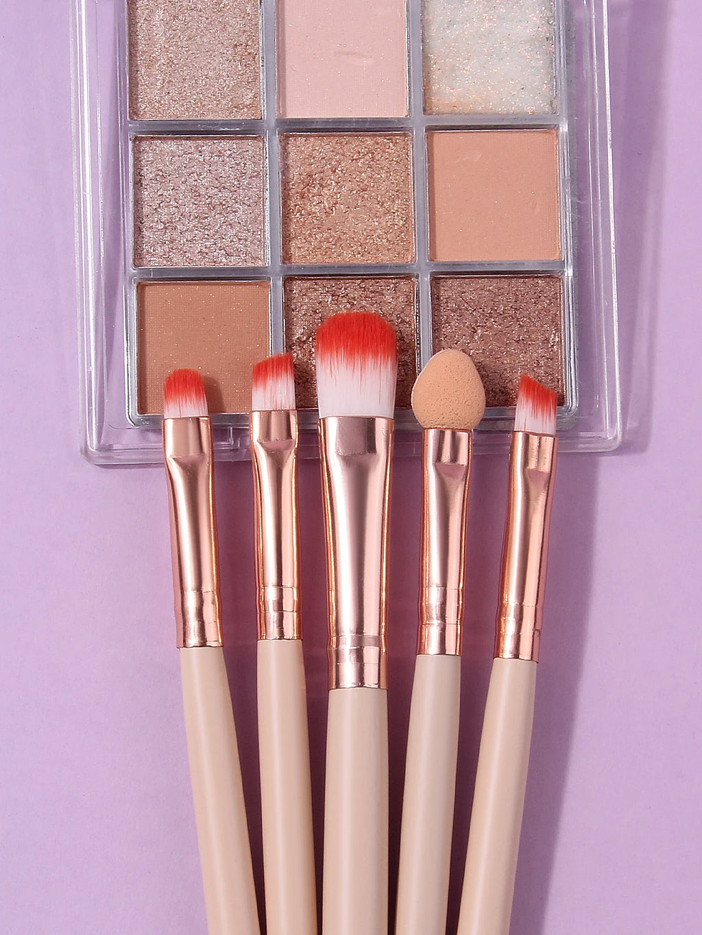 9PCS Mini Makeup Brush Set – Travel Foundation & Eyeshadow Kit