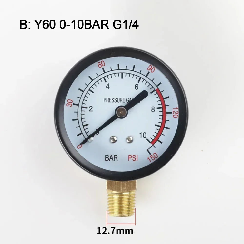 Y60 Pressure Gauge 0–230 PSI | Pool Filter & Air Compressor