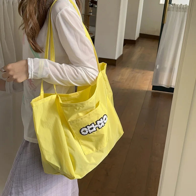 Women's Large Nylon Tote Shoulder Bag – Casual Commuter