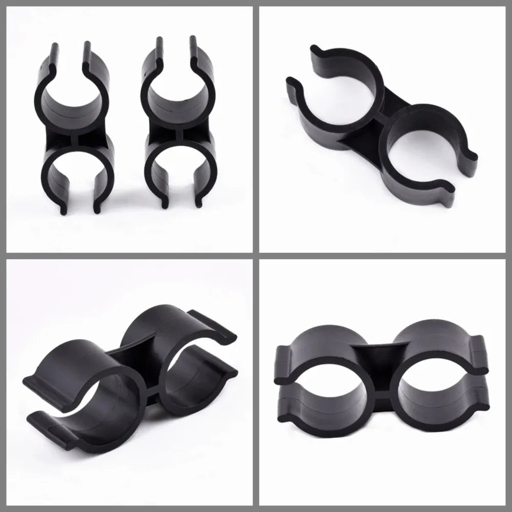 6pcs PVC Pipe Clamps 20/25mm Double U-Type Garden Irrigation