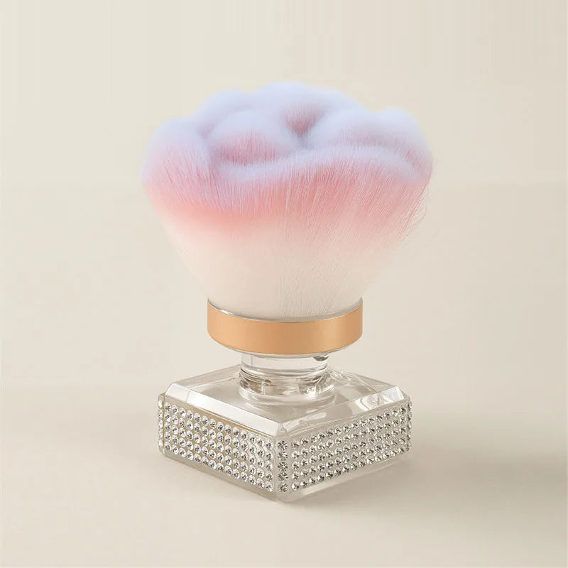 Rose Fluffy Powder Brush – Rhinestone Base Blush & Nail Dust