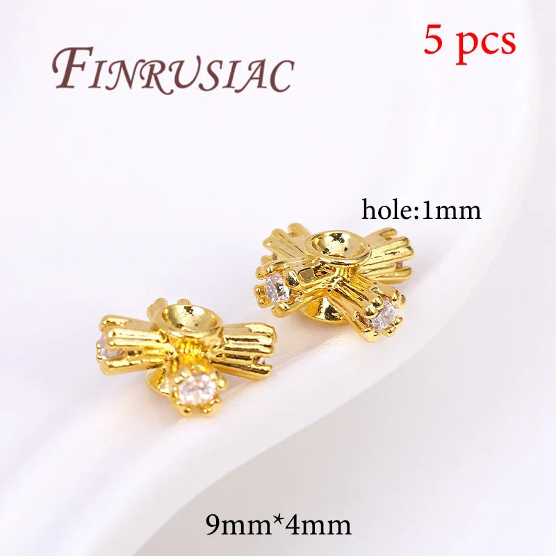 Gold Plated Brass Spacer Beads – DIY Jewelry Findings 6mm×8mm