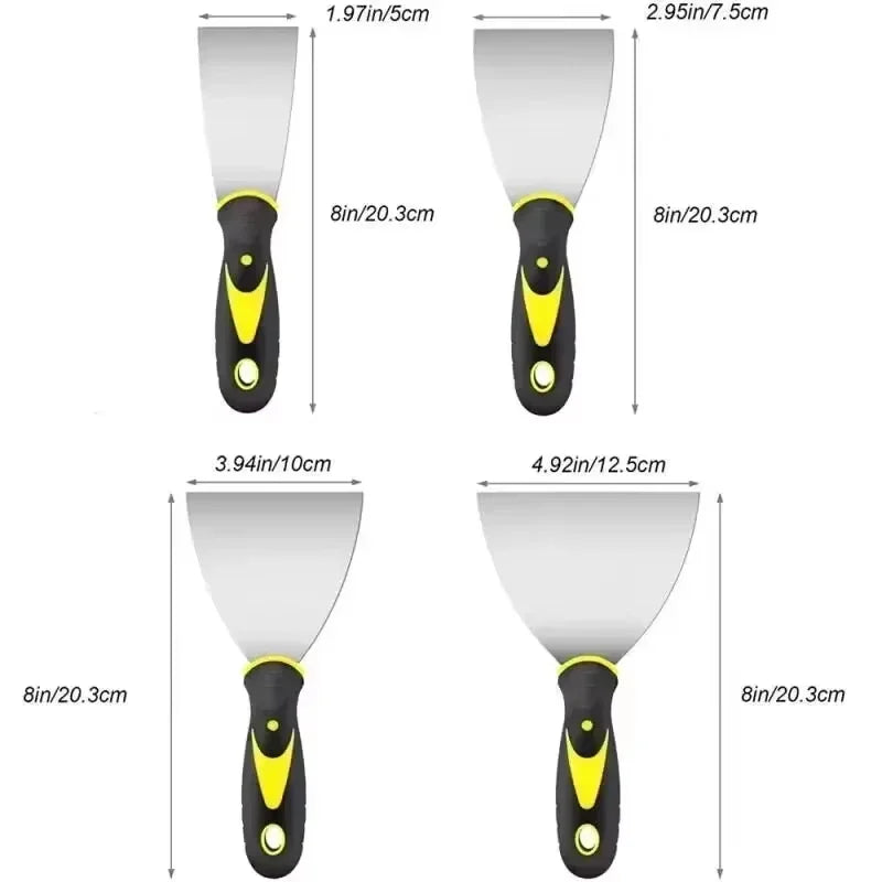 Stainless Steel Putty Knife Scraper Set – 2 3 4 5 Inch