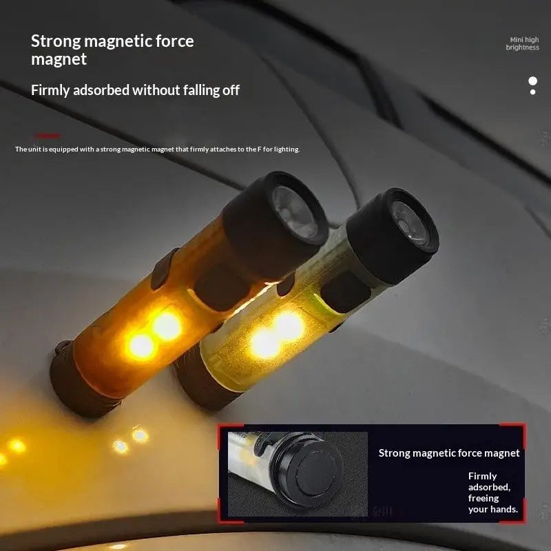 Nixie Mini LED Flashlight Magnetic Hook Key Clip USB-C – 1/3/5 Pack