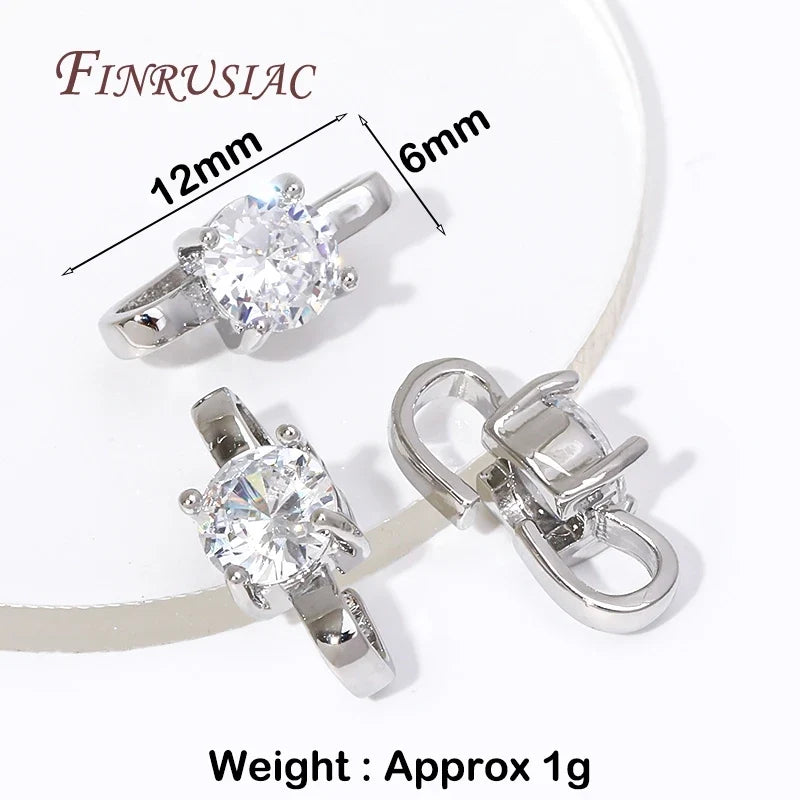 18K Gold Plated Zircon Clasp Connectors | DIY Jewelry Making