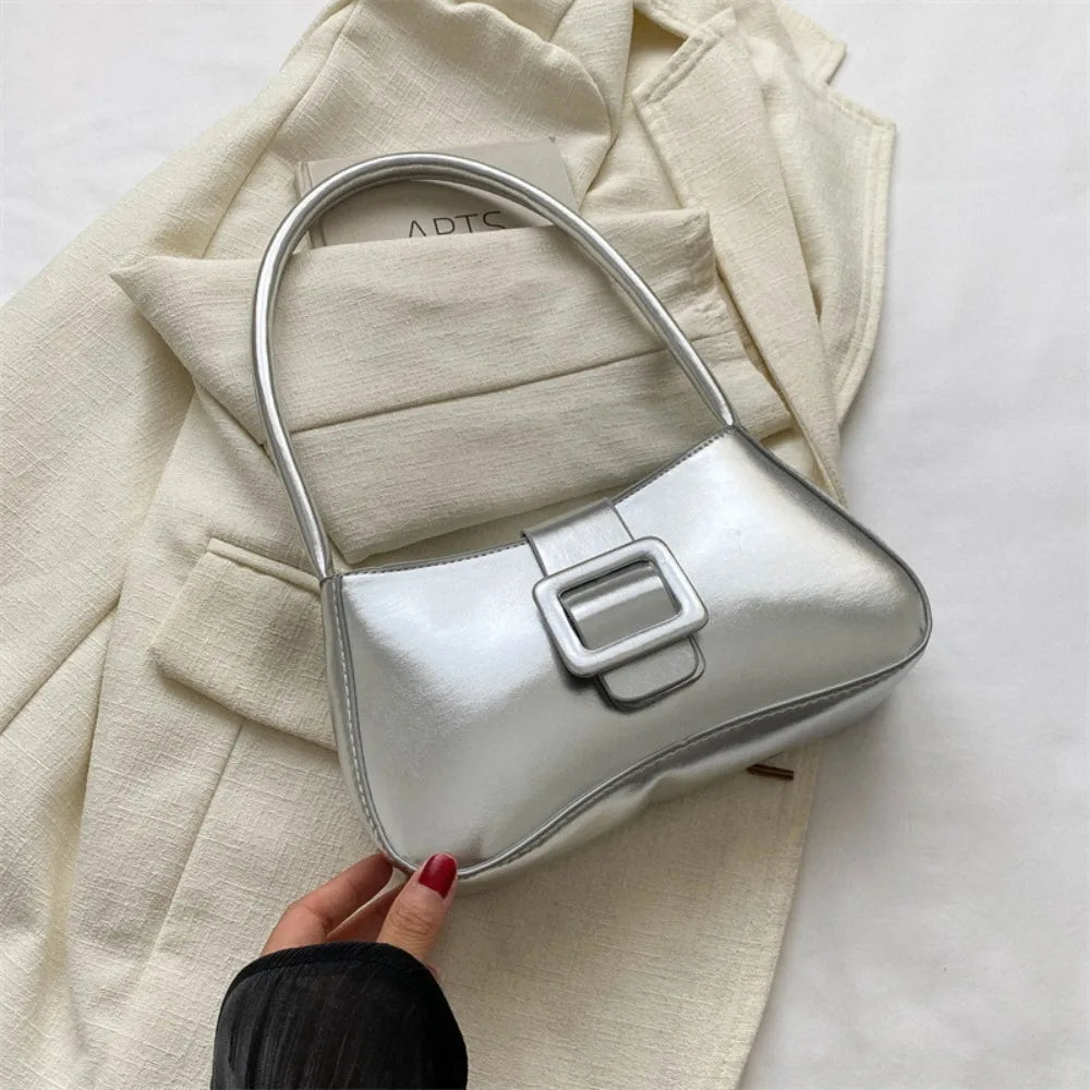 Women's PU Leather Underarm Shoulder Bag | Casual Sling Tote