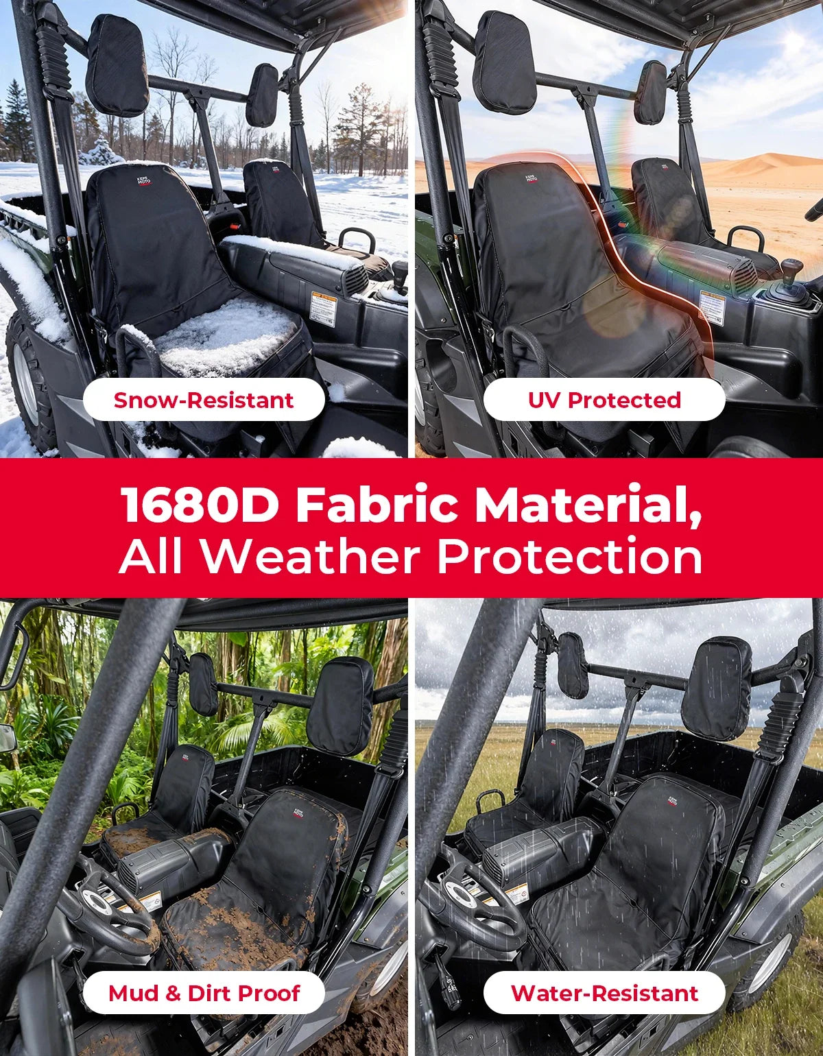 UTV Seat Cover for Hisun Axis Massimo Coleman 500 700 | 1680D