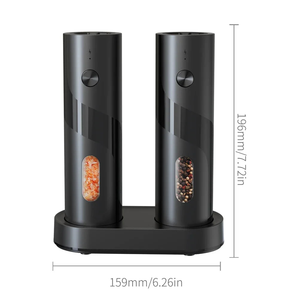 CLITON USB Rechargeable Electric Salt & Pepper Mill Grinder