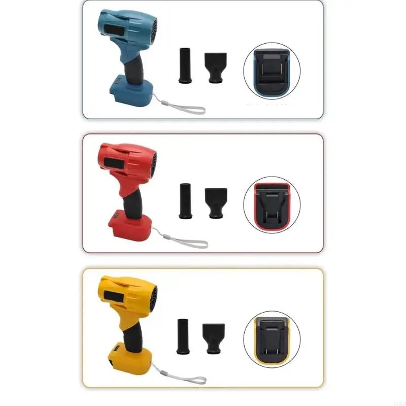 Brushless Cordless Blower 380W – Dual Nozzles & Display