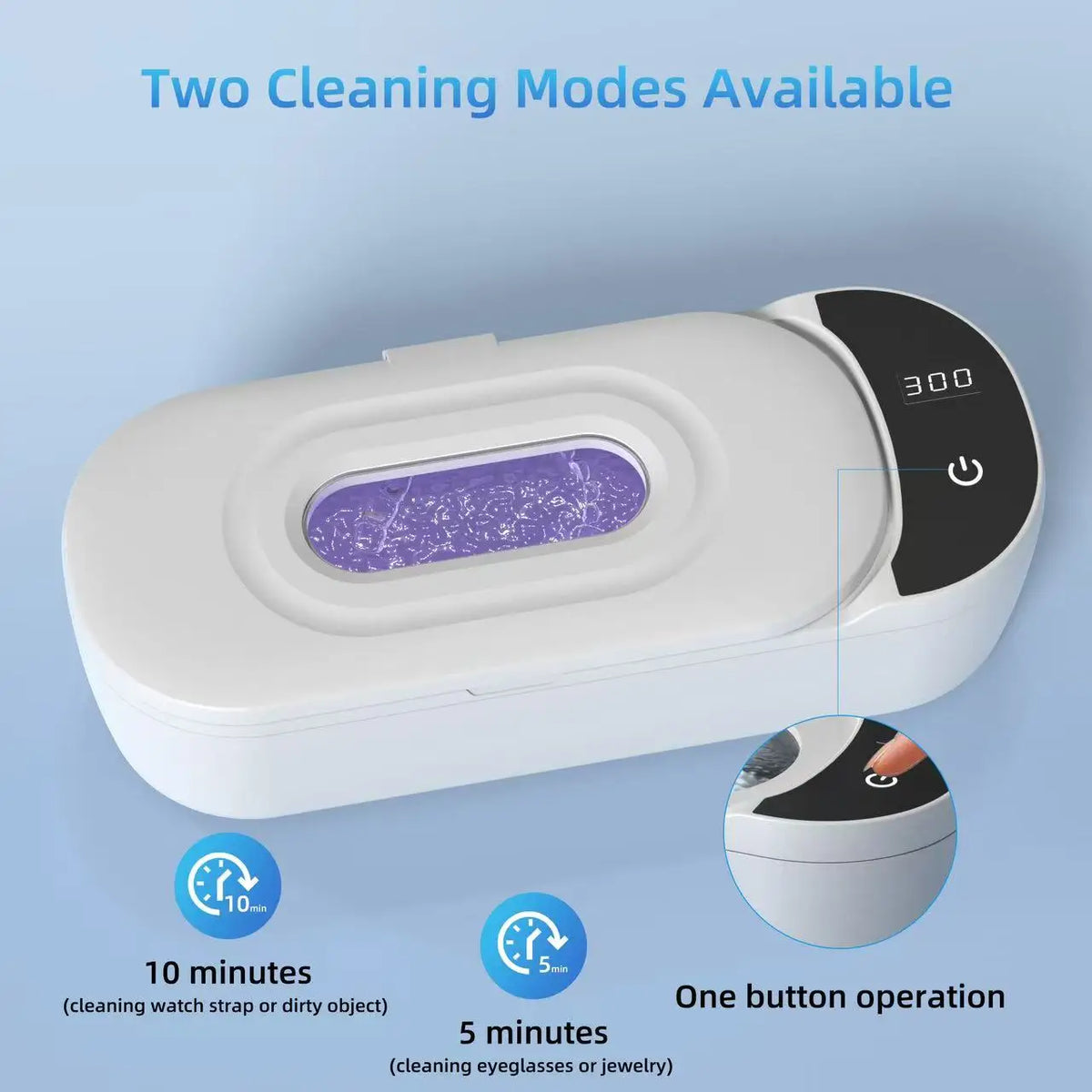 Smart Ultrasonic UV Cleaner 400ml – Jewelry, Glasses & More