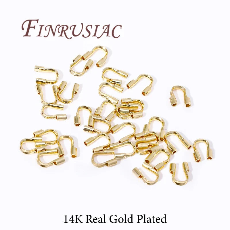 14K Gold Plated Wire Protectors U-Shape Loops | Jewelry Making