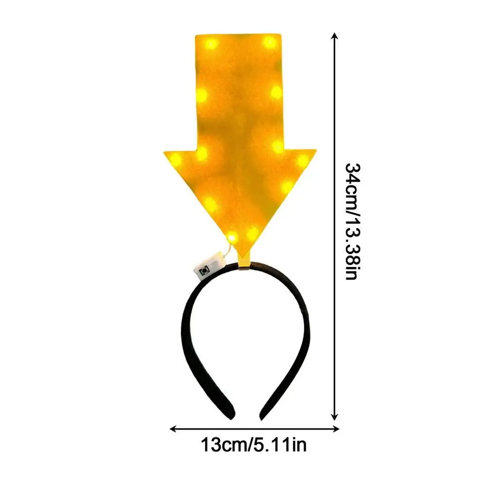 Light-Up Arrow Headband | Glow Party Accessory, Unisex