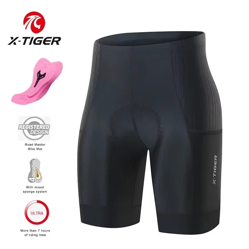 X-TIGER Women's Padded Cycling Bib Shorts | Road & MTB