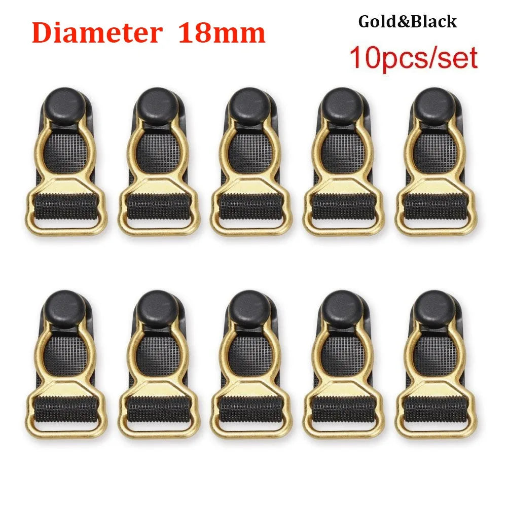 10pcs Garter Belt Clips Suspender Hooks 10/12/18mm – 3 Colors