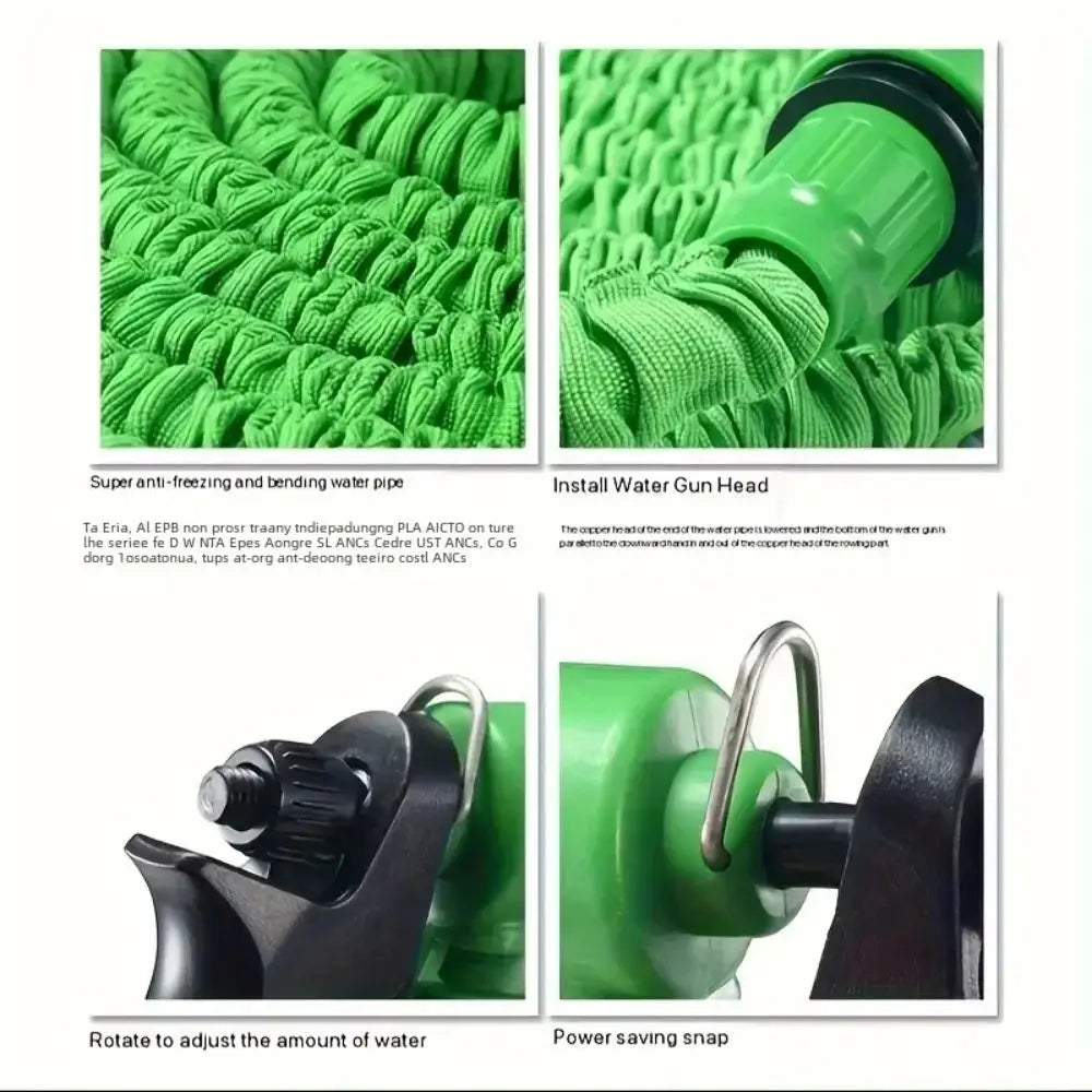 Expandable Garden Hose 25–125FT | 7-Pattern Spray Nozzle
