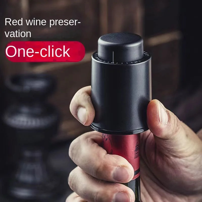 Vacuum-Sealed Wine Bottle Stopper | Push-Style Wine Preserver