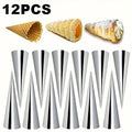 Stainless Steel Cream Horn Molds – 8 & 12-Piece Baking Cones