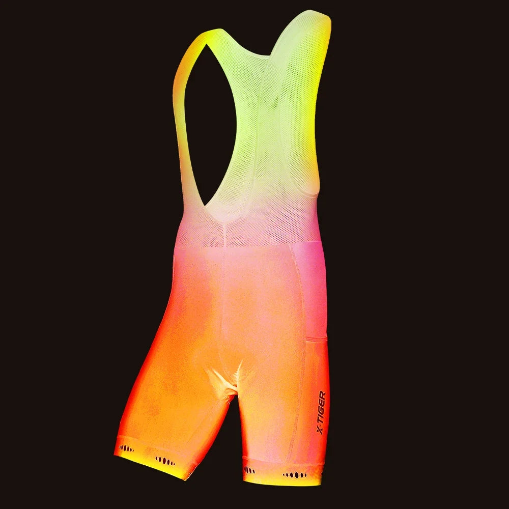 X-TIGER Men's Thermal Fleece Cycling Bib Shorts 5D Gel Pad