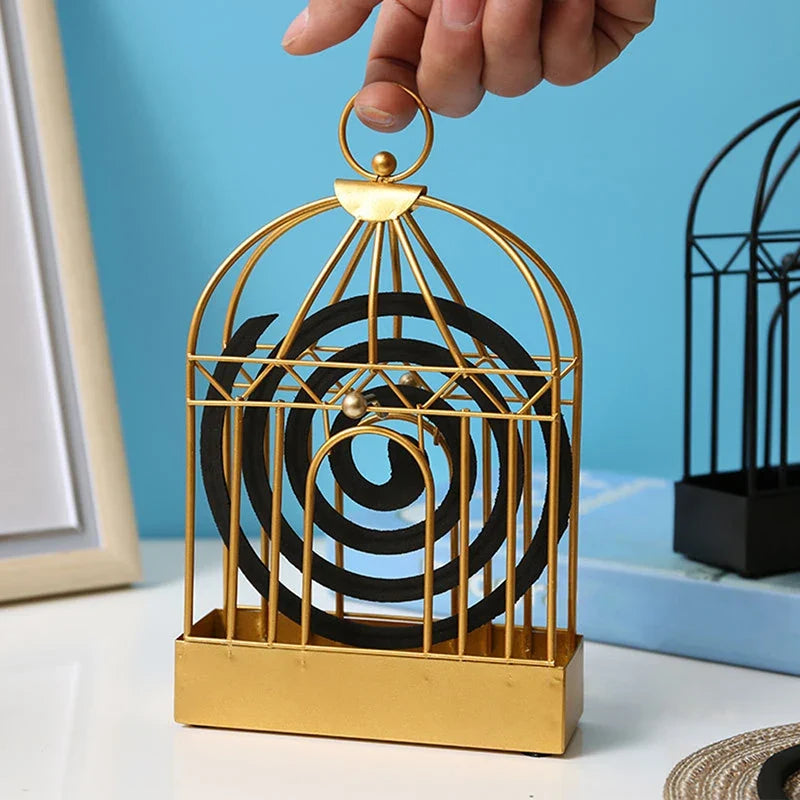 Nordic Iron Bird Mosquito Coil Holder & Incense Shelf Decor
