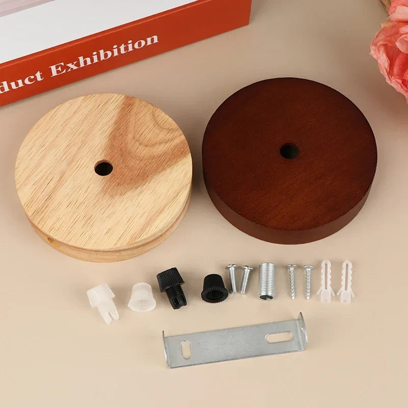 Wood Ceiling Plate Lamp Base 10/12cm – DIY Chandelier Holder