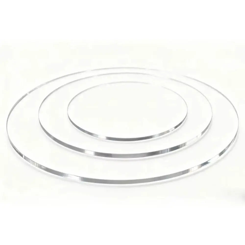 10Pcs Clear Acrylic Round Disc Blanks 2mm – 3 to 15cm Circles
