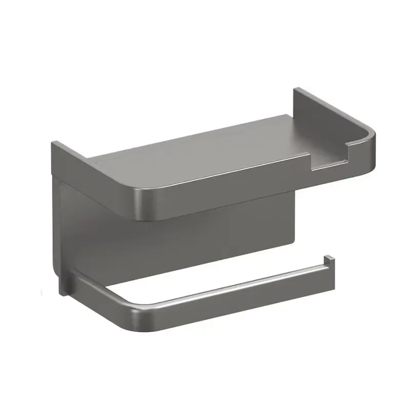 Wall-Mount Toilet Paper Holder & Storage Rack – ABS Plastic