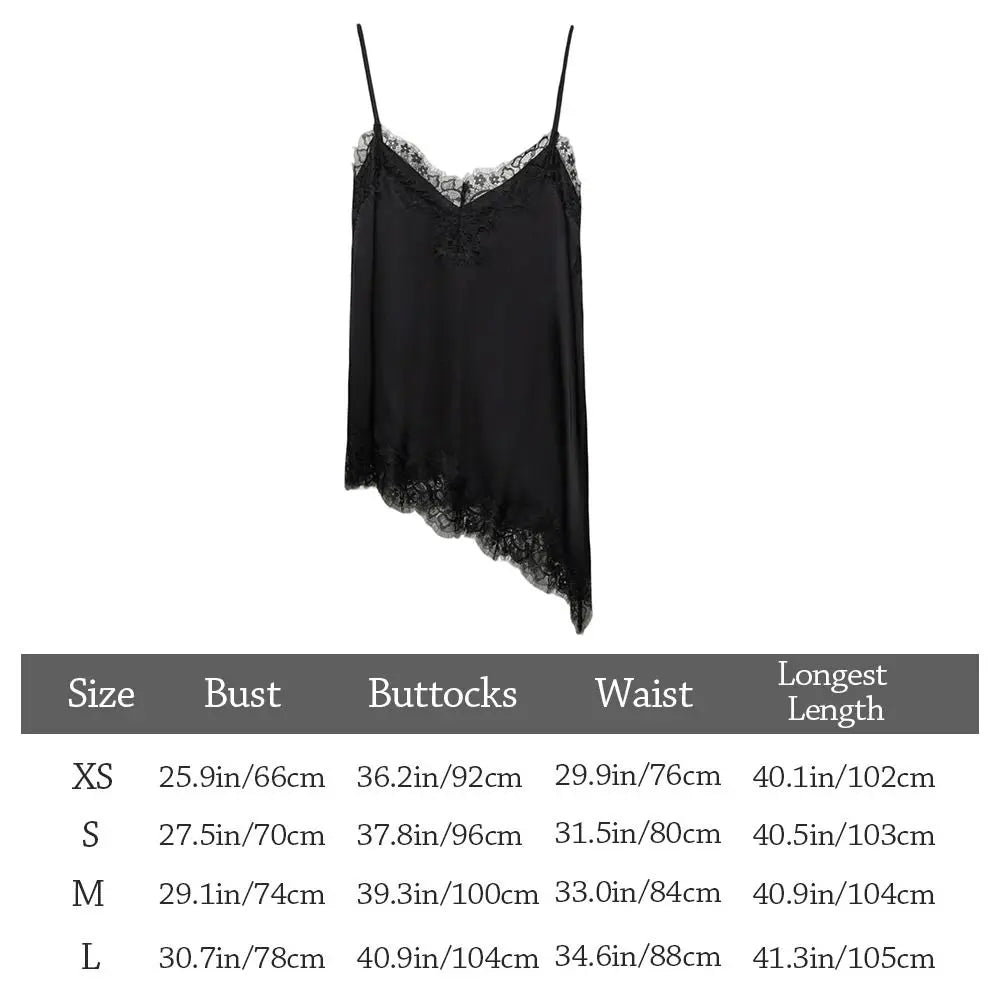 Women's Asymmetrical Lace Backless Camisole Tank Top
