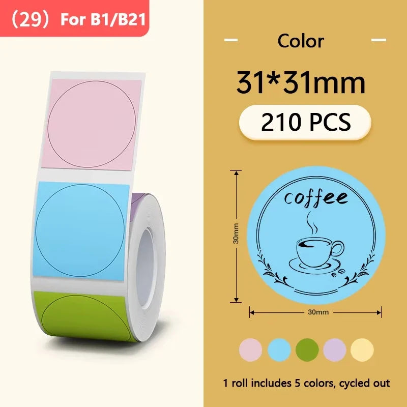 Niimbot Thermal Label Paper Roll – White, Color & Transparent