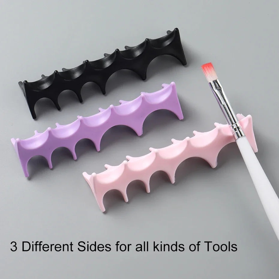 Silicone Nail Pen Holder & UV Gel Brush Display Stand