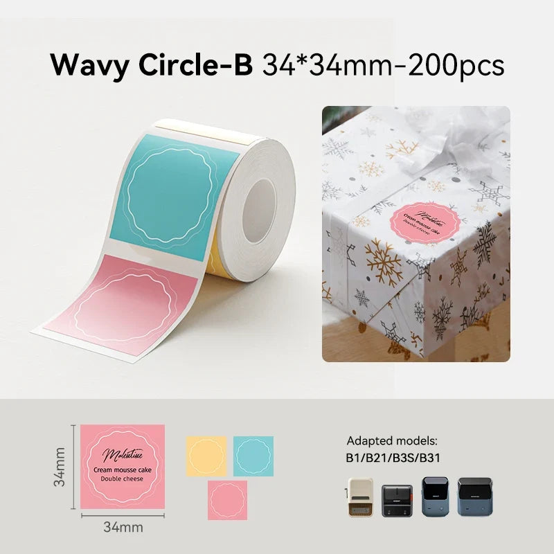 Niimbot Thermal Label Stickers – Waterproof & Oilproof Refills