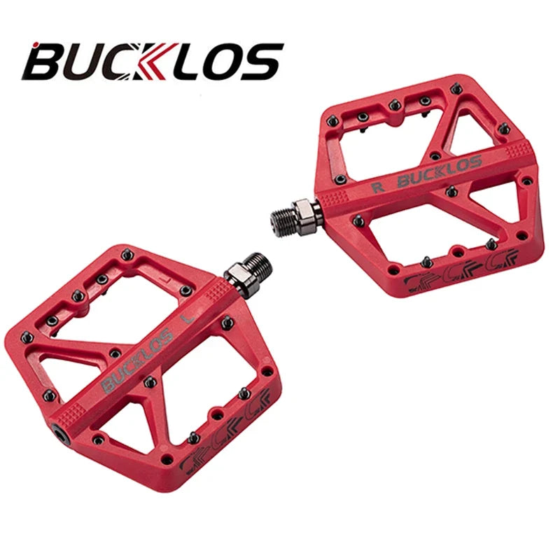 BUCKLOS Flat Bike Pedals DU Bearing MTB BMX Anti-Slip Platform