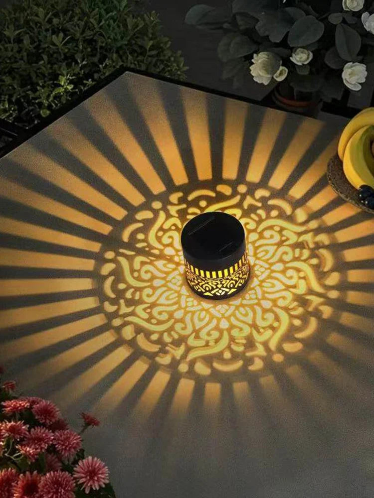 Solar Mandala Outdoor LED Wall Lamp – Waterproof Garden Light
