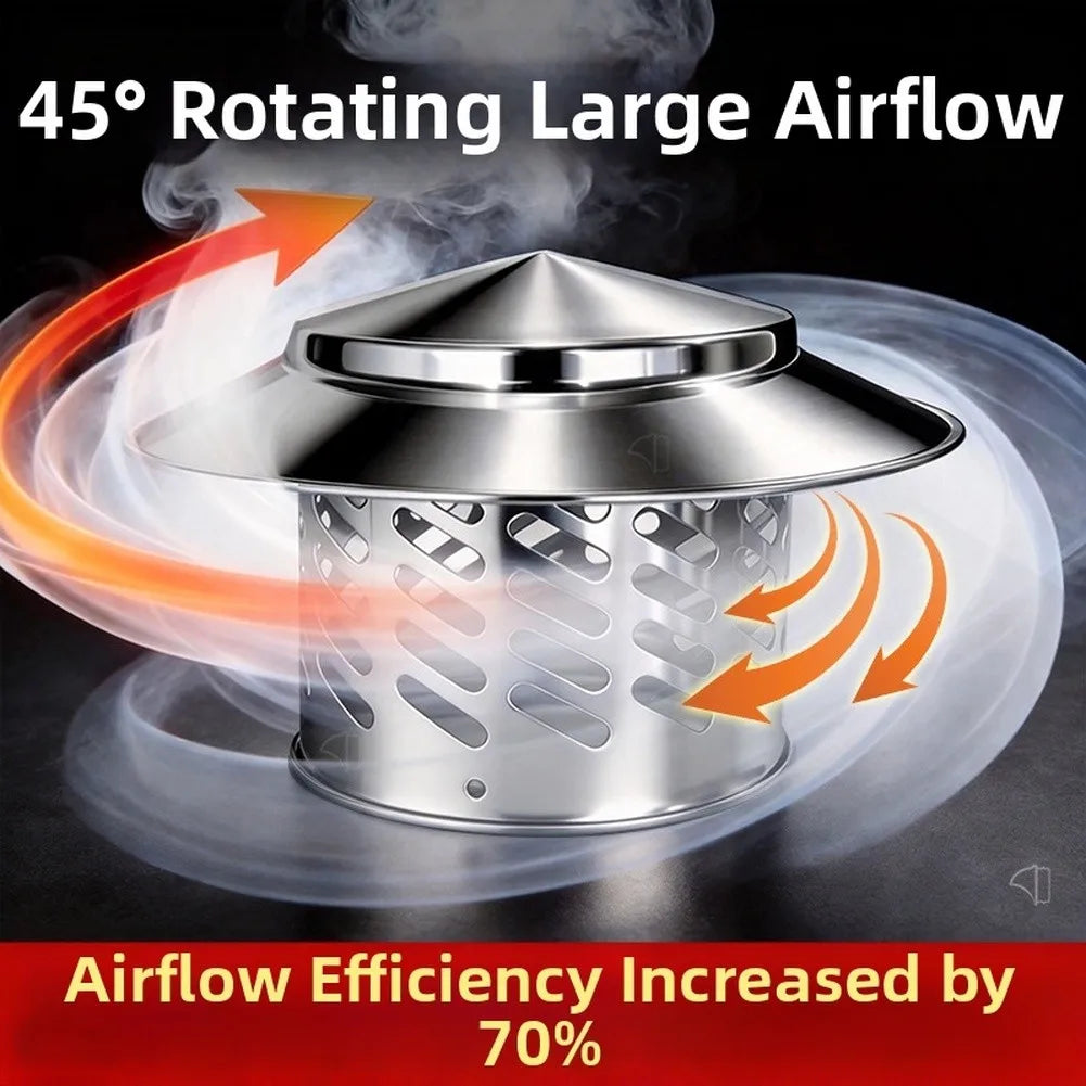 304 Stainless Steel Chimney Vent Hood – Bird & Rain Proof Cap
