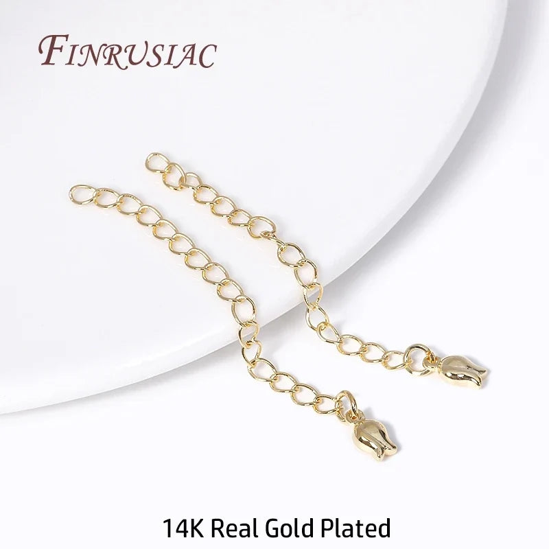 18K Gold Plated Brass Extension Chain Connectors | DIY Jewelry