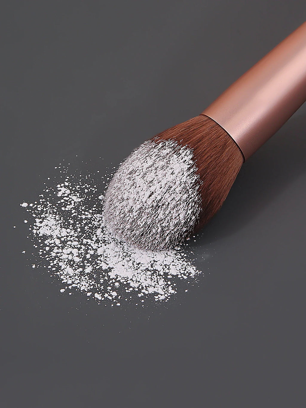 Rose Gold Fluffy Makeup Brush – Powder, Blush & More