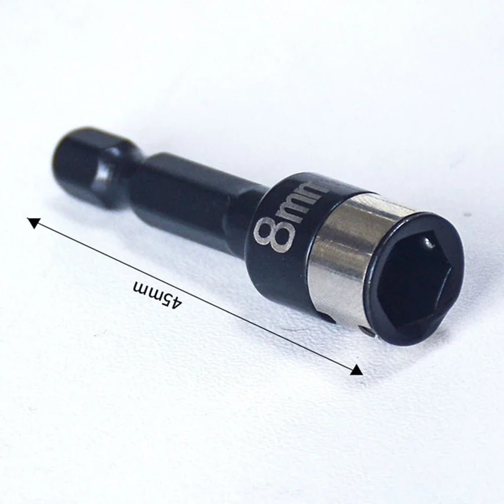 8mm Hex Socket Nut Driver Set – Steel Ball Sleeve Drill Adapter