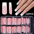 240/120Pcs French Square Press On Nails Full Cover Nail Tips