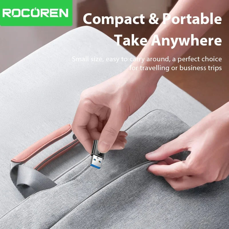 Rocoren USB-C to USB 3.2 OTG Adapter 10 Gbps | CE Certified