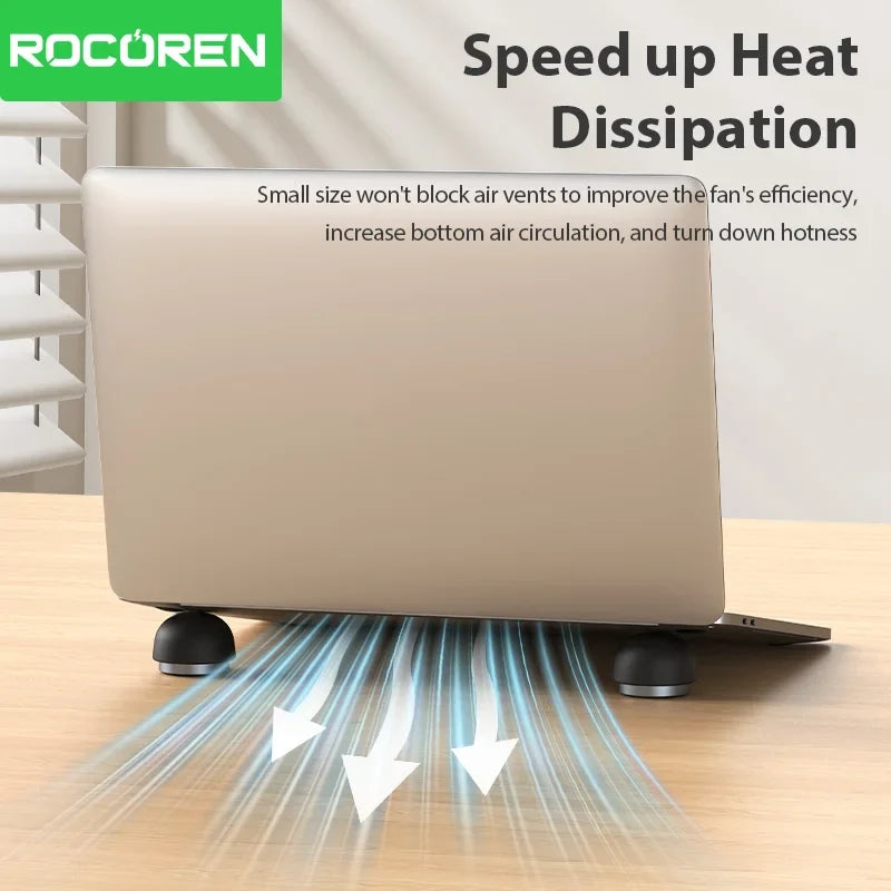 Rocoren Magnetic Mini Laptop Stand Aluminum Cooler for MacBook