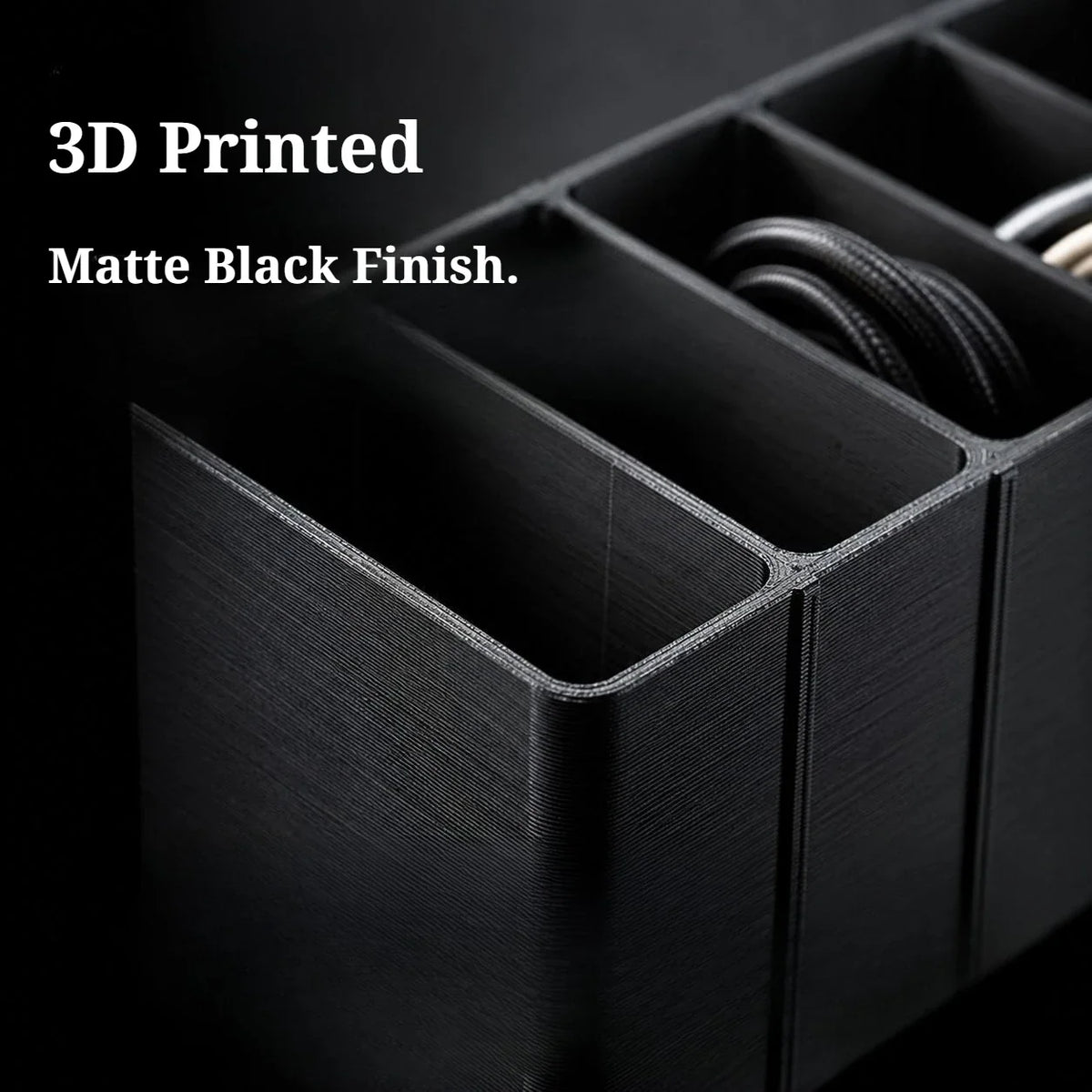 22-Grid USB Cable Storage Box – Desktop Cord Organizer