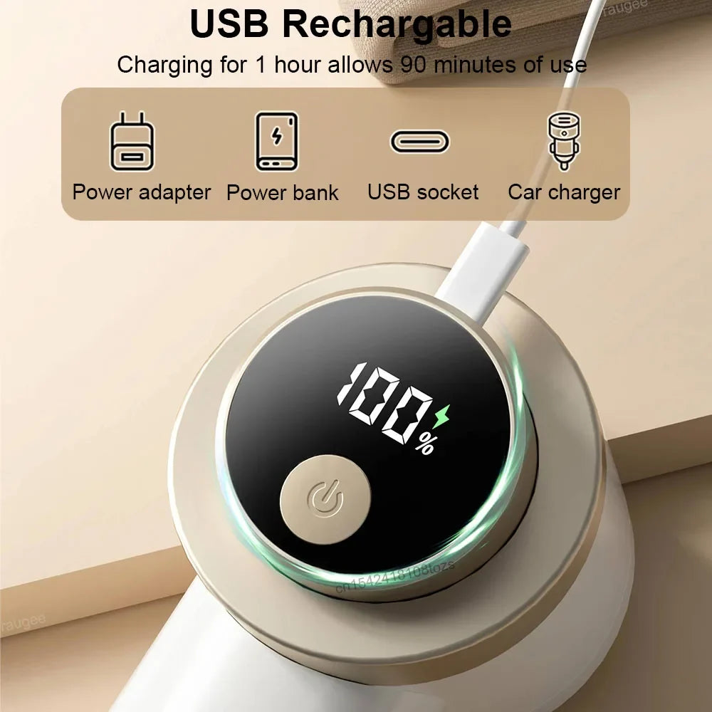 USB Rechargeable Lint Remover – 6-Blade Fabric Shaver