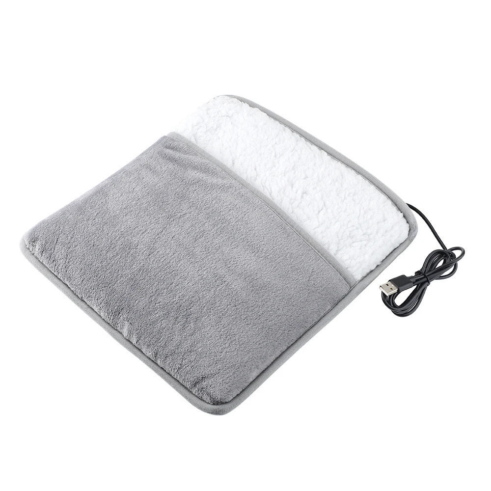 Raugee USB Electric Foot Warmer – Plush Washable Heating Pad