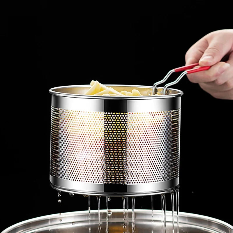 Stainless Steel Fry Basket Colander Strainer – 5 Sizes
