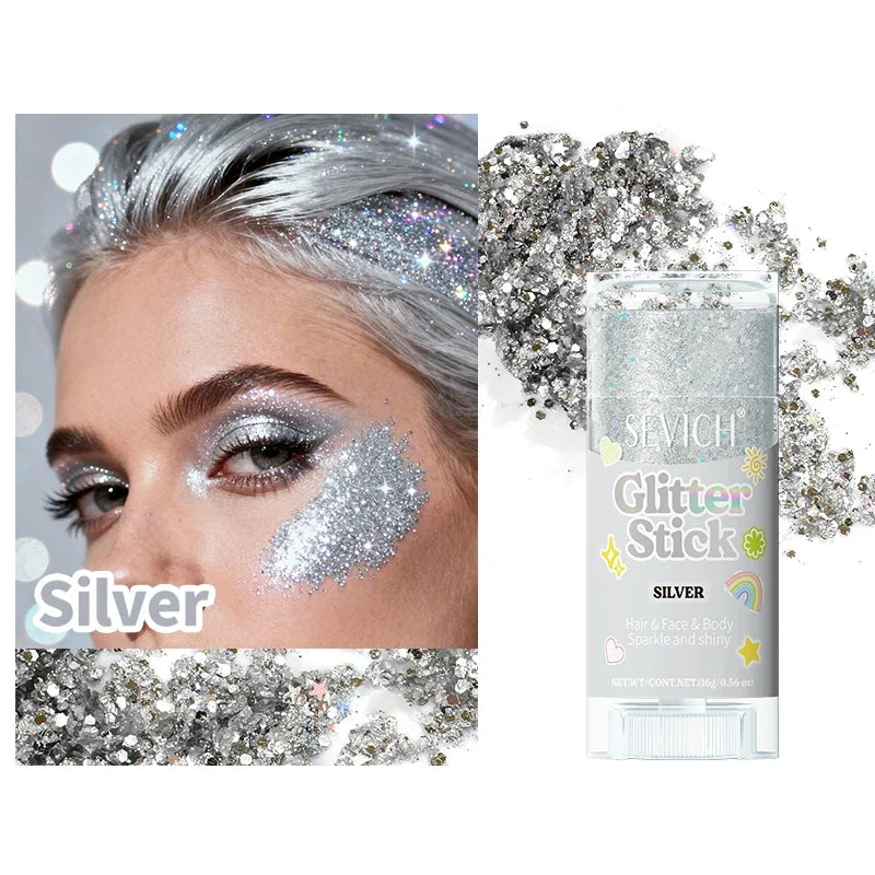 Shimmer Glitter Stick – Hair, Face & Body Makeup Gel | Sevich