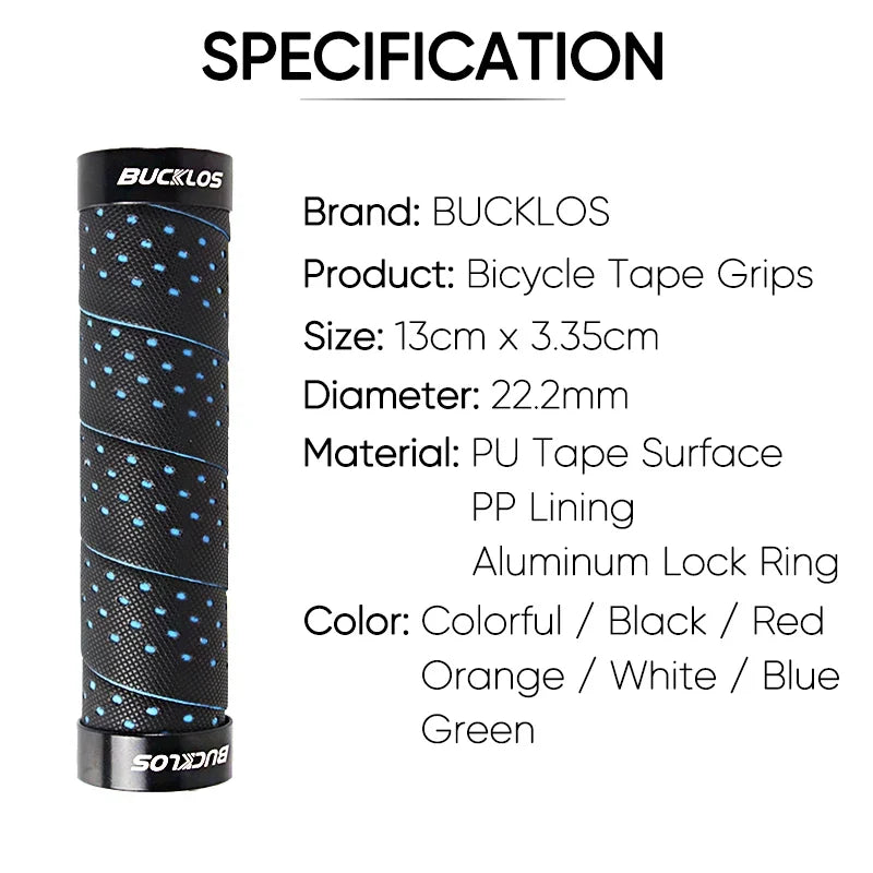 BUCKLOS MTB Lock-On Bike Grips – Anti-Slip Handlebar Covers