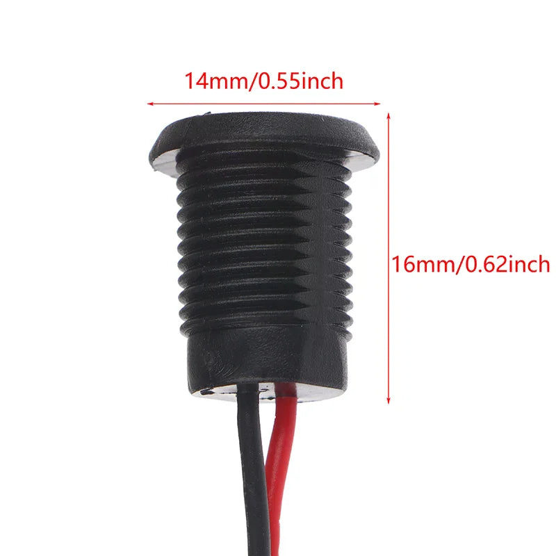 USB Type-C Female 2-Pin Charging Socket with Cap 5/8/10 Pack