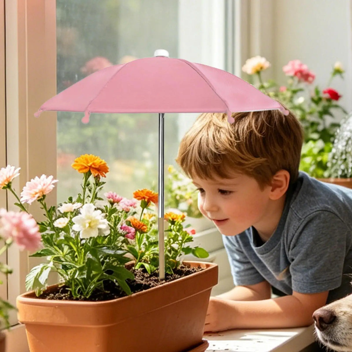 Mini Plant Umbrella UV Shade Cover for Outdoor Garden & Patio
